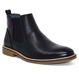 Alpine Swiss Black Leather Chelsea Boots size 10